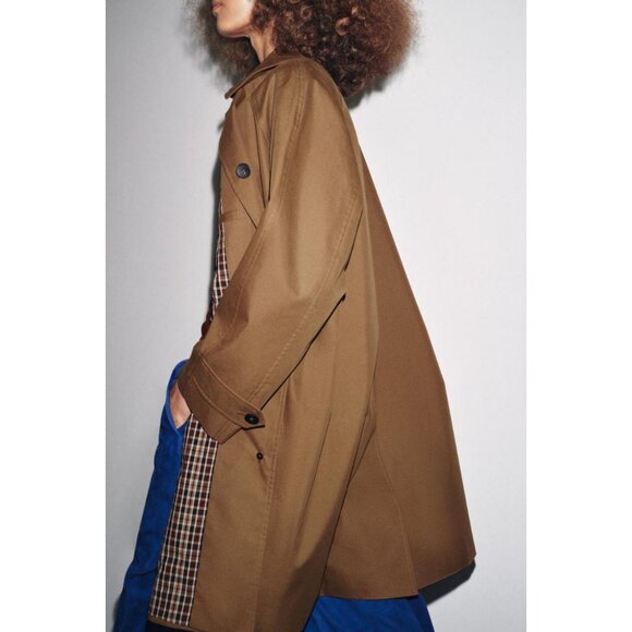 ZARA ZW COLLECTION MIDI TRENCH COAT - Picture 3 of 8